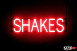SHAKES LED sign that is an alternative to neon illuminated signs for your restaurant