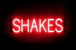 SHAKES LED signs that look like a illuminated neon sign for your restaurant