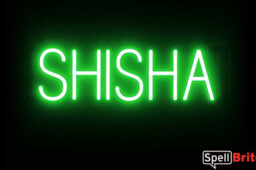 SHISHA sign, featuring LED lights that look like neon SHISHA signs