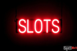 SLOTS LED sign that is an alternative to neon illuminated signs for your business