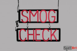 SMOG CHECK LED signs that look like neon signs for your automotive shop
