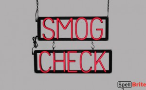SMOG CHECK LED signs that look like neon signs for your automotive shop