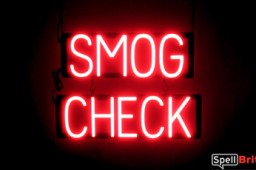 SMOG CHECK LED signage that looks like neon lighted signage for your auto shop