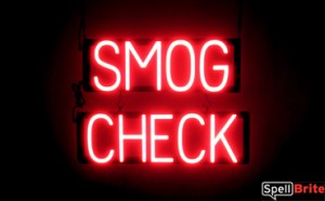 SMOG CHECK LED signage that looks like neon lighted signage for your auto shop