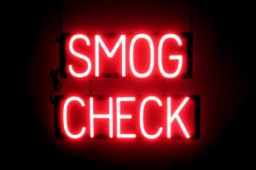 SMOG CHECK LED illuminated signage that uses interchangeable letters to make custom signs for your shop