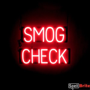 SMOG CHECK LED illuminated signage that uses interchangeable letters to make custom signs for your shop
