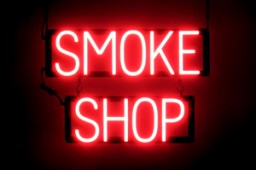 SMOKE SHOP LED glow signs that use click-together letters to make business signs for your store