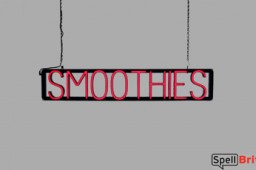 SMOOTHIES LED signs that look like a neon sign for your restaurant