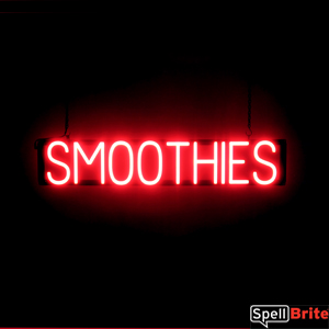 SMOOTHIES LED signs that look like a neon lighted sign for your restaurant