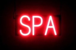 SPA illuminated LED sign that is an alternative to neon signs for your business