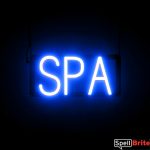SPA sign, featuring LED lights that look like neon SPA signs