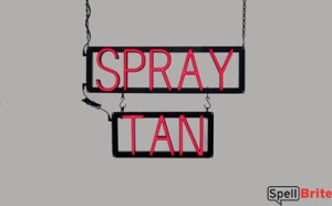 SPRAY TAN LED signs that look like neon signage for your business