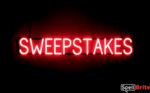 SWEEPSTAKES LED signs that are an alternative to neon lighted signs for your business