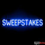 SWEEPSTAKES sign, featuring LED lights that look like neon SWEEPSTAKES signs