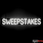 SWEEPSTAKES sign, featuring LED lights that look like neon SWEEPSTAKES signs