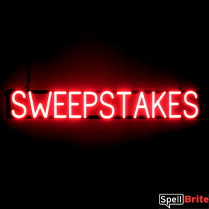 SWEEPSTAKES illuminated LED signs that are an alternative to neon signs for your business