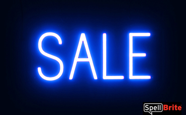 SALE Sign – SpellBrite’s LED Sign Alternative to Neon SALE Signs for Businesses in Blue