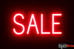 SALE sign, featuring LED lights that look like neon SALE signs