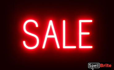 SALE Sign – SpellBrite’s LED Sign Alternative to Neon SALE Signs for Businesses in Red