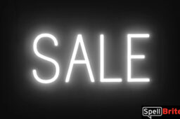 SALE Sign – SpellBrite’s LED Sign Alternative to Neon SALE Signs for Businesses in White