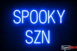 SPOOKY SZN Sign – SpellBrite’s LED Sign Alternative to Neon SPOOKY SZN Signs for Halloween and other holidays in Blue