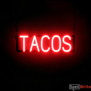 110038 OPEN Mexican Tacos Meat Chili Red Pepper Display LED Light Sign