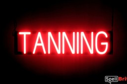 TANNING illuminated LED signs that are an alternative to neon signs for your business