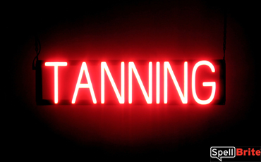 TANNING illuminated LED signs that are an alternative to neon signs for your business