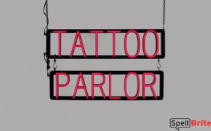 TATTOO PARLOR LED sign that looks like neon signs for your shop