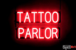 TATTOO PARLOR LED lighted signs that look like neon signs for your business