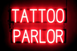 TATTOO PARLOR LED lighted signs that look like neon signage for your shop