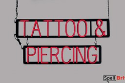 TATTOO & PIERCING LED signs that use interchangeable letters to make custom signs for your shop