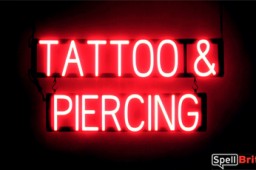 TATTOO & PIERCING LED lighted signs that use changeable letters to make custom signs
