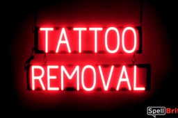 TATTOO REMOVAL LED lighted signs that look like neon signage for your shop