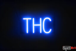 THC Sign – SpellBrite’s LED Sign Alternative to Neon THC Signs for Smoke Shops in Blue