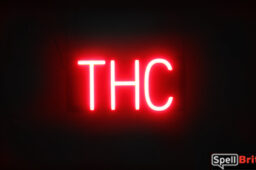 THC Sign – SpellBrite’s LED Sign Alternative to Neon THC Signs for Smoke Shops in Red