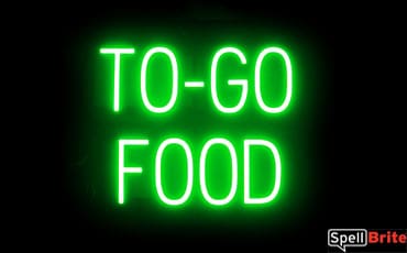 TO GO FOOD sign, featuring LED lights that look like neon TO GO FOOD signs