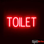 TOILET Letrero, con luces LED que parecen de neón TOILET Letreros
