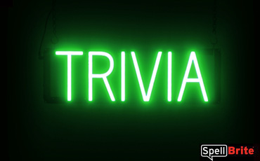 Trivia sign, featuring LED lights that look like neon Trivia signs