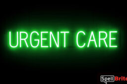 URGENT CARE sign, featuring LED lights that look like neon URGENT CARE signs