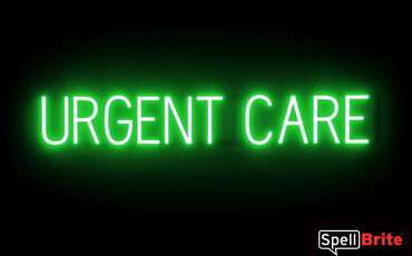 URGENT CARE sign, featuring LED lights that look like neon URGENT CARE signs