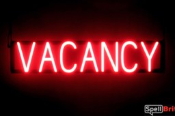 VACANCY sign, featuring LED lights that look like neon VACANCY signs