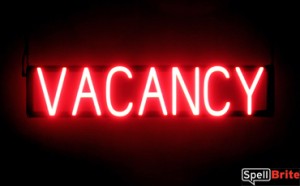 VACANCY LED sign that looks like neon illuminated signs for your hotel or motel