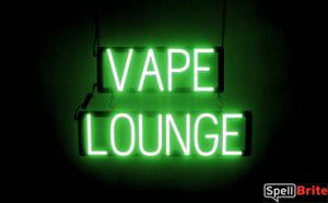 VAPE LOUNGE LED Sign in Red, Neon Look