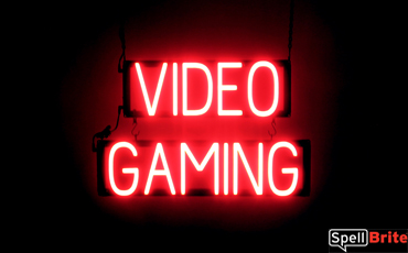 VIDEO GAMING LED sign that looks like lighted neon signs for your business