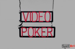 VIDEO POKER LED signs that look like neon signage for your business