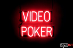VIDEO POKER LED lighted signs that uses interchangeable letters to make personalized signs for your business
