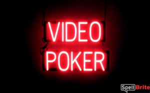 VIDEO POKER LED lighted signs that uses interchangeable letters to make personalized signs for your business