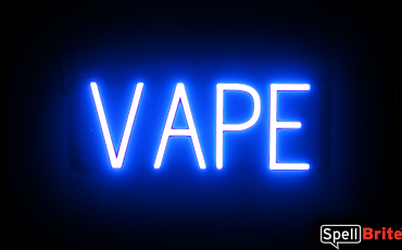 VAPE Sign – SpellBrite’s LED Sign Alternative to Neon VAPE Signs for Smoke Shops in blue
