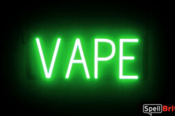 VAPE sign, featuring LED lights that look like neon VAPE signs